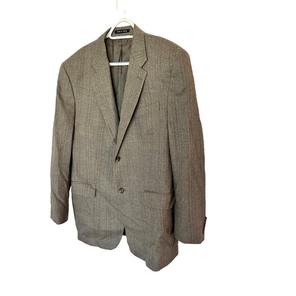 Dillards Mens Wool Blend Blazer with Brown Tweed Pattern SZ 44R - Picture 3 of 7